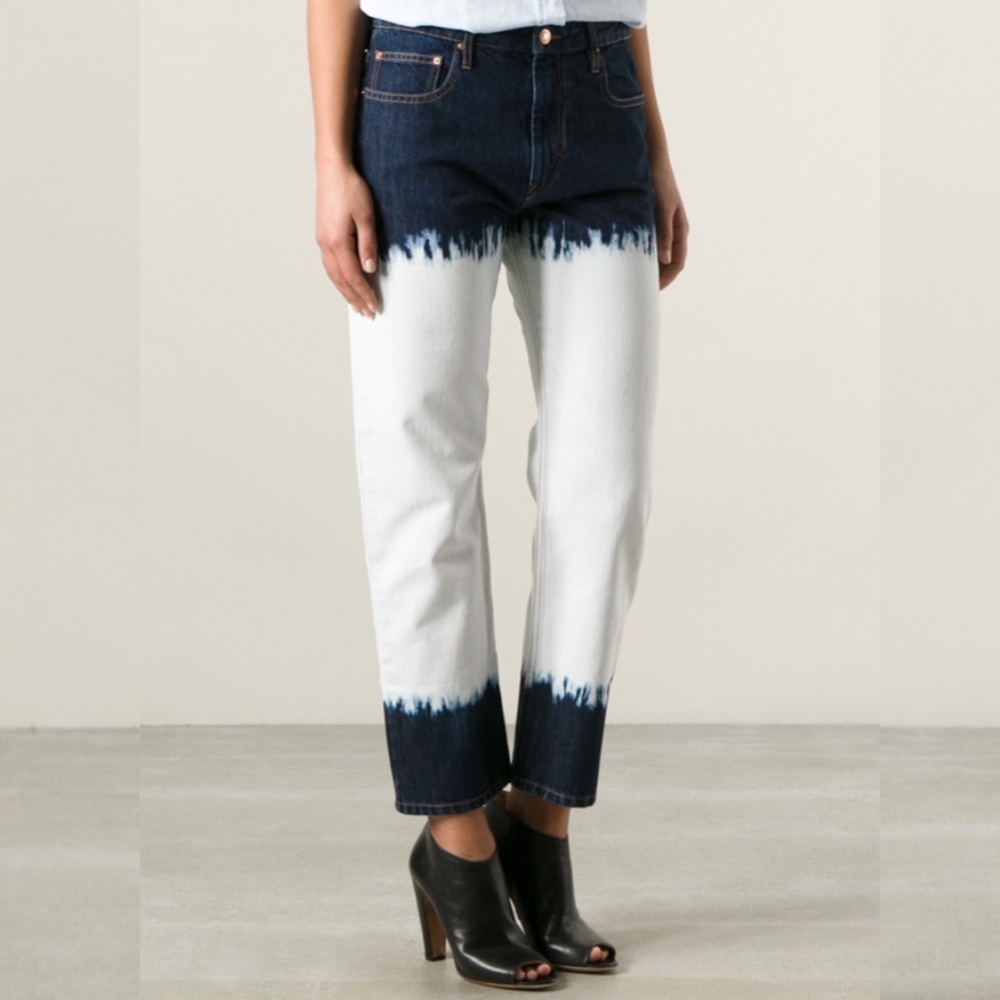Isabel Marant Pradley Dip-Dye Cropped Jeans 38